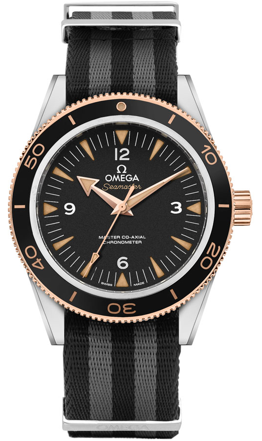 Omega Seamaster Self winding Automatic Black Mens Watch 23320412101001-NATO 