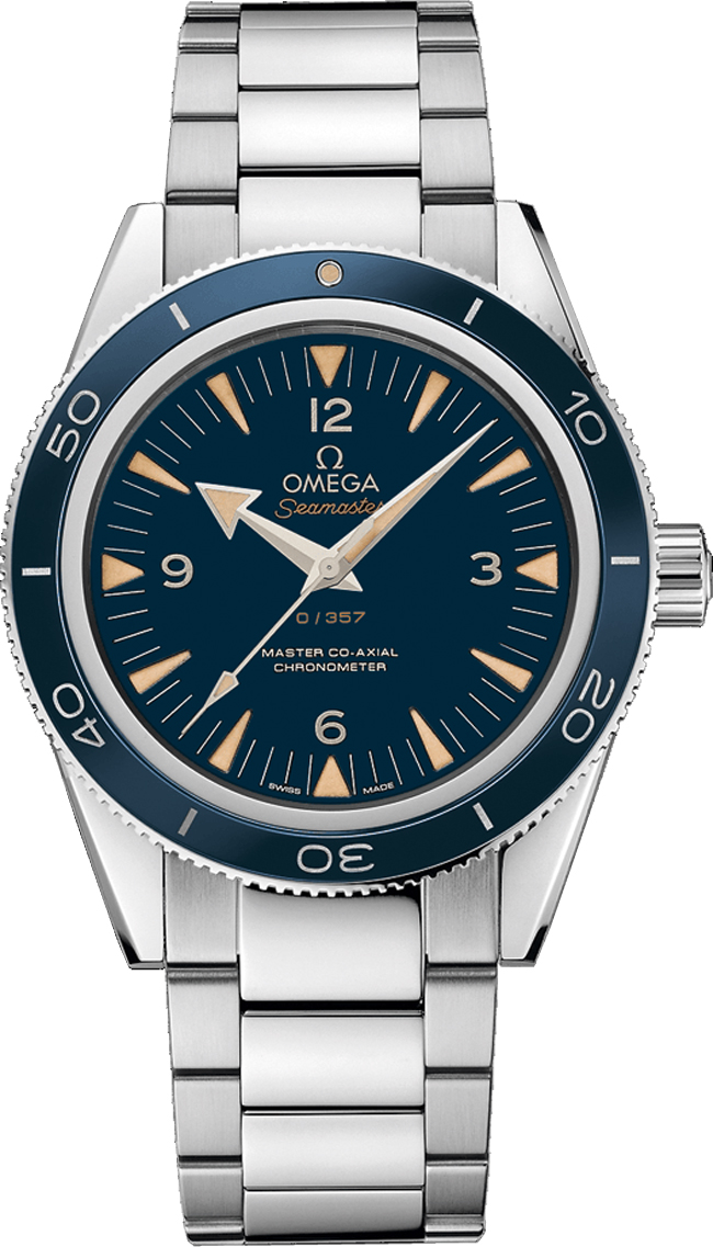 Omega Seamaster Self winding Automatic Chronometer Blue Mens Watch 23390412103002 