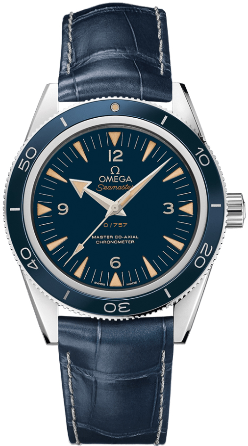 Omega Seamaster Self winding Automatic Chronometer Blue Mens Watch 23393412103001 