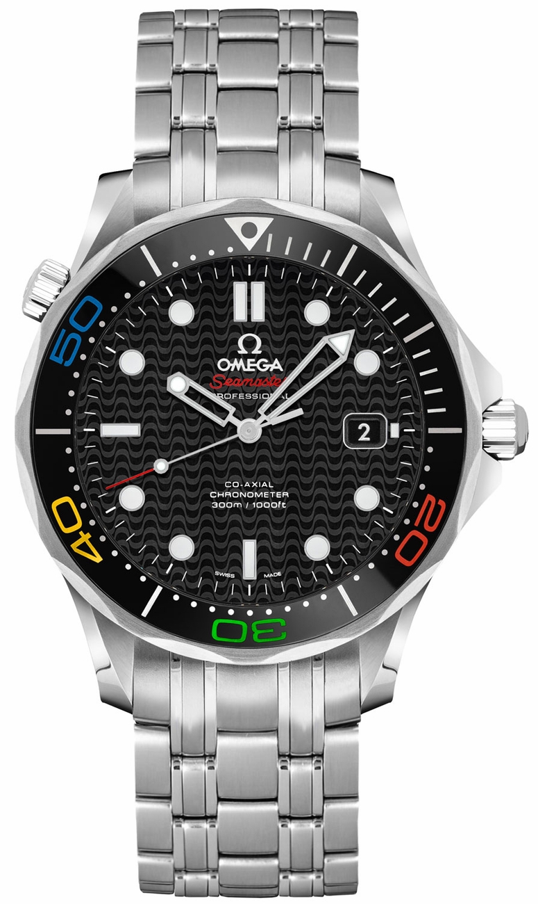 Omega Seamaster Self winding Automatic Chronometer Black Mens Watch 52230412001001 