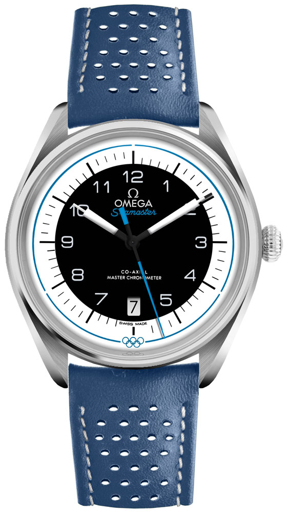 Omega Seamaster Self winding Automatic White Black Mens Watch 52232402001001 