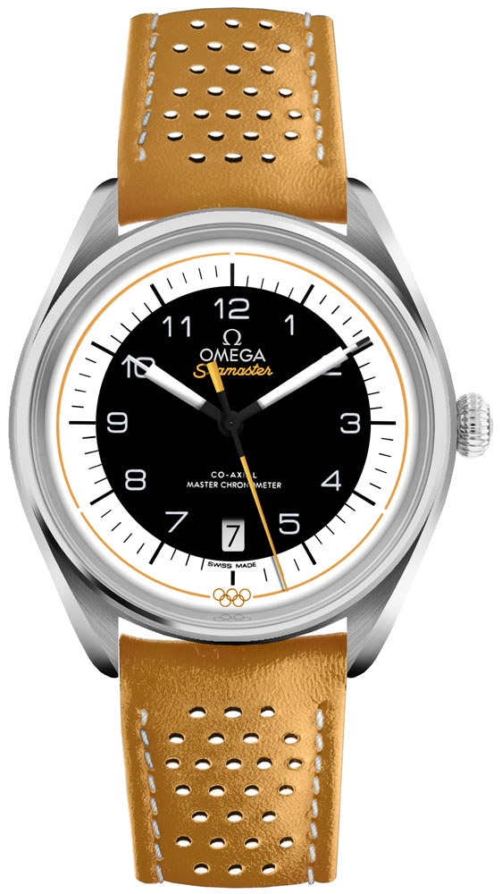 Omega Seamaster Self winding Automatic Chronometer White Black Mens Watch 52232402001002 