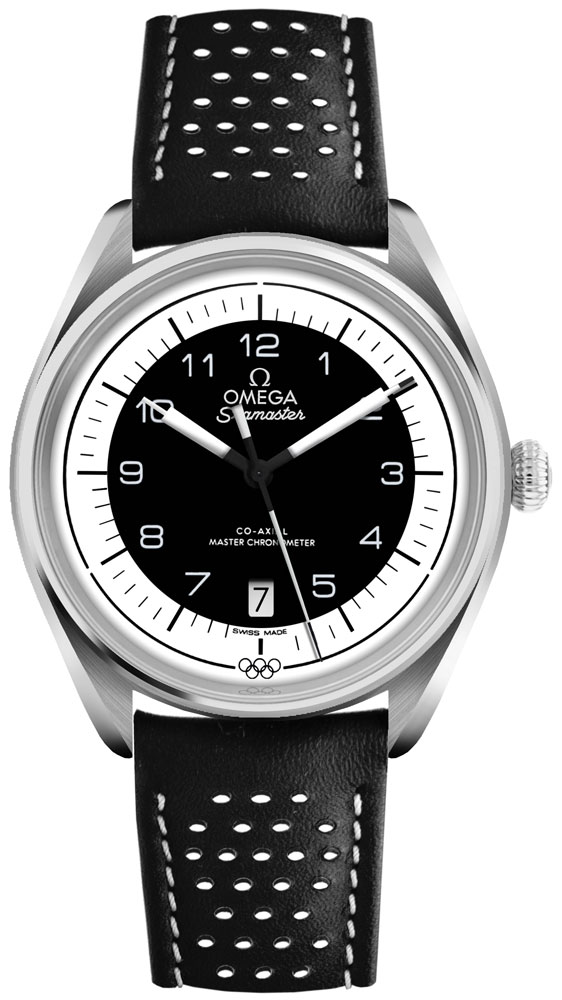 Omega Seamaster Self winding Automatic White Black Mens Watch 52232402001003 