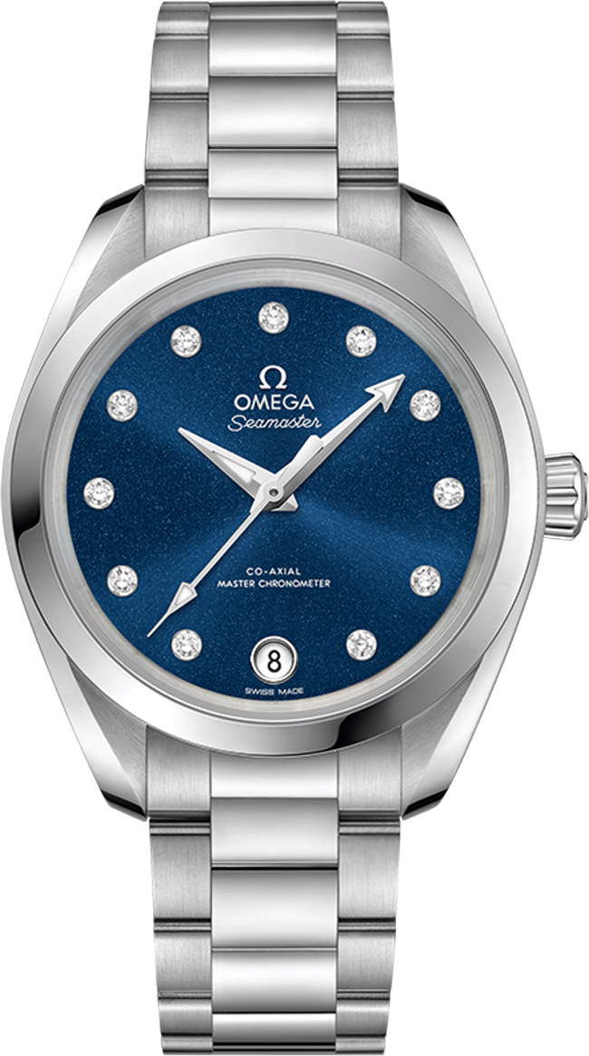 Omega Seamaster Aqua Terra Self winding Automatic Chronometer Blue Ladies Watch 22010342053001 
