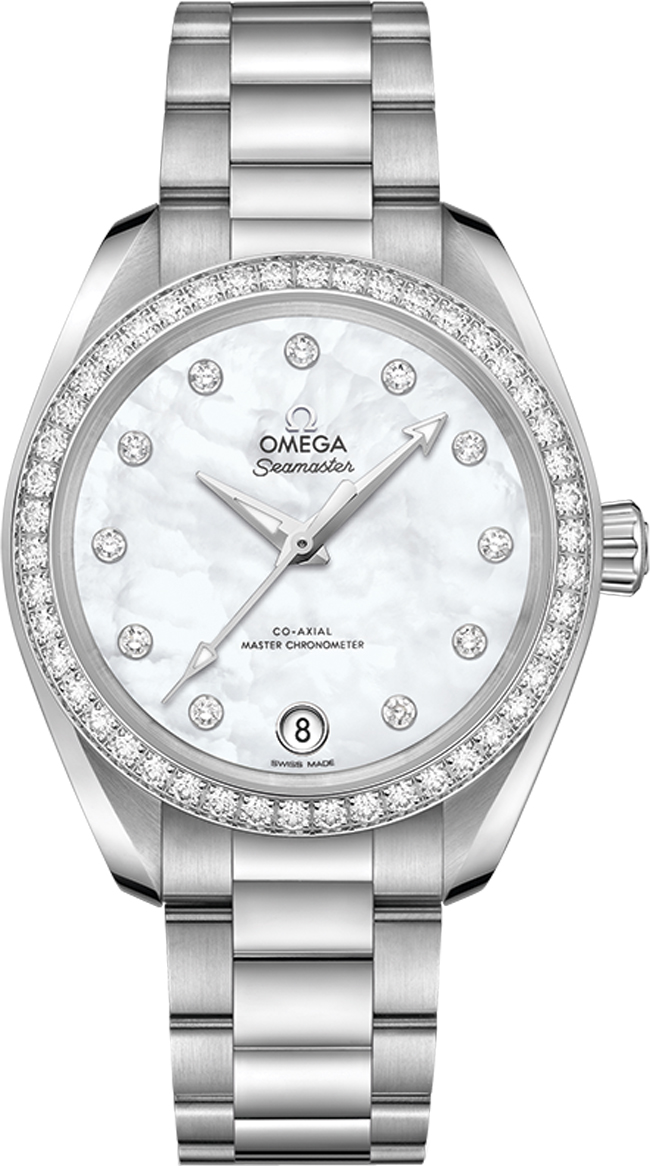 Omega Seamaster Aqua Terra Self winding Automatic Chronometer White Ladies Watch 22015342055001 