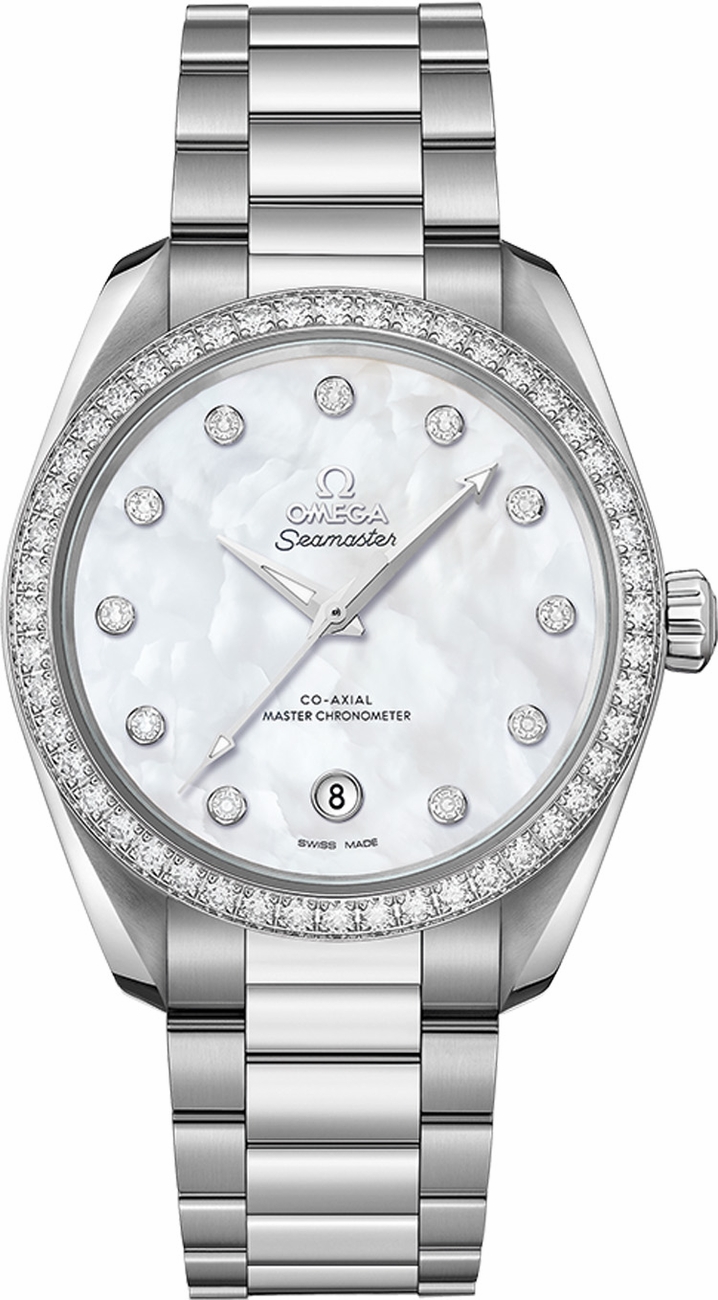 Omega Seamaster Aqua Terra Self winding Automatic Chronometer White Ladies Watch 22015382055001 