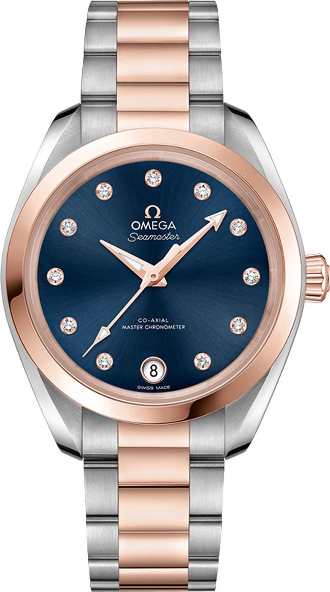 Omega Seamaster Aqua Terra Self winding Automatic Chronometer Blue Ladies Watch 22020342053001 