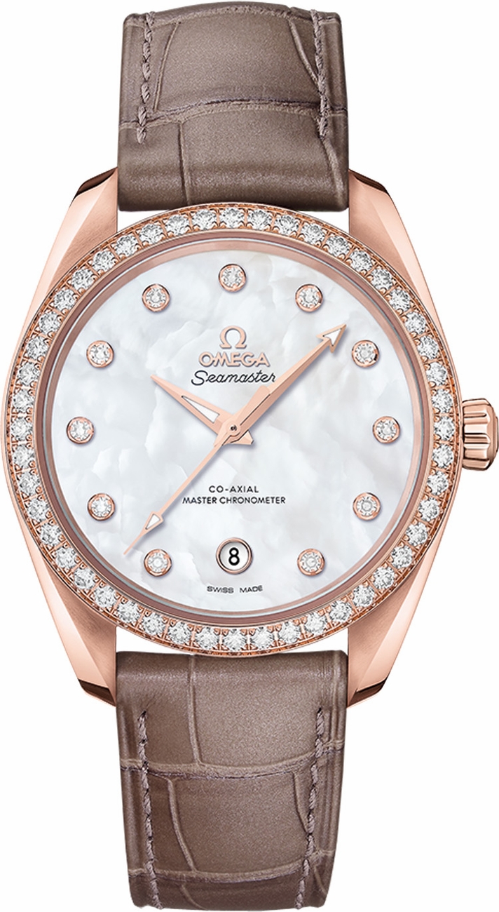 Omega Seamaster Aqua Terra Self winding Automatic Chronometer Pearl White Watch 22058382055001 