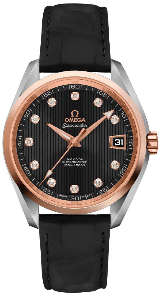 Omega Seamaster Aqua Terra Self winding Automatic Black Mens Watch 23120392151003-BLACK 