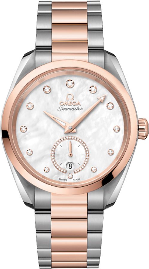 Omega Seamaster Aqua Terra Self Winding Automatic Pearl White Mens Watch 22020382055002 