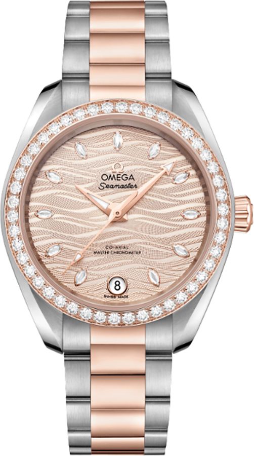 Omega Seamaster Aqua Terra Self Winding Automatic Beige Ladies Watch 22025342059001 