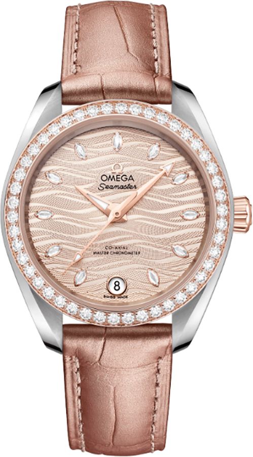 Omega Seamaster Aqua Terra Self Winding Automatic Beige Ladies Watch 22028342059001 