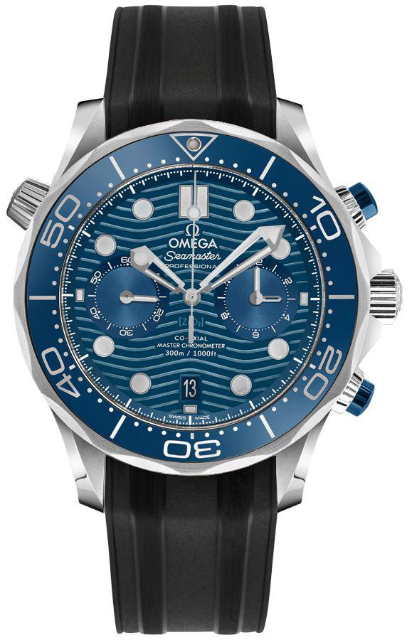 Omega Seamaster Self winding Automatic Chronometer Blue Mens Watch 21032445103001 