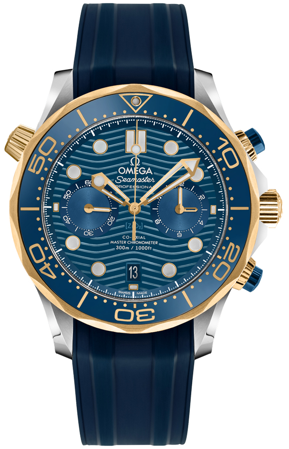 Omega Seamaster Self winding Automatic Chronometer Blue Mens Watch 21022445103001 
