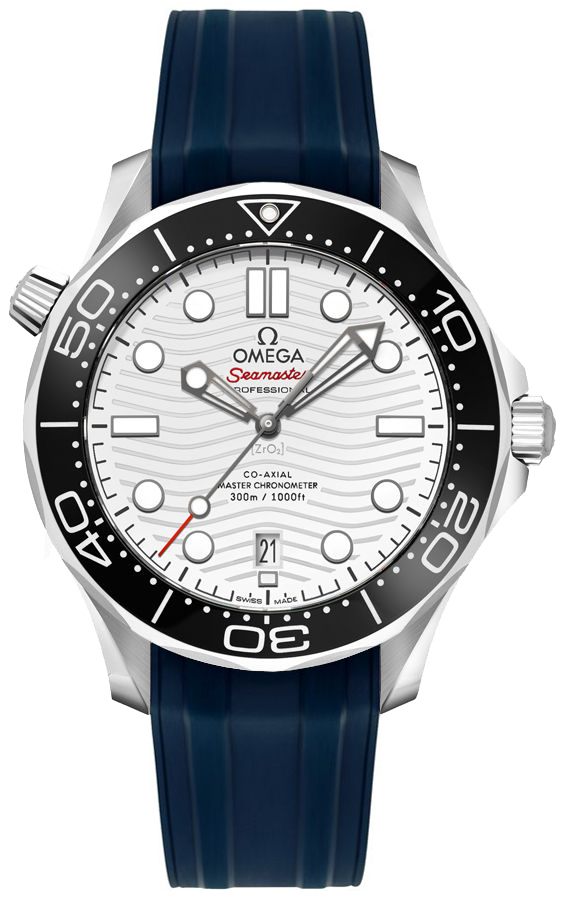 Omega Seamaster Self winding Automatic Chronometer White Mens Watch 21032422004001-BLUE 