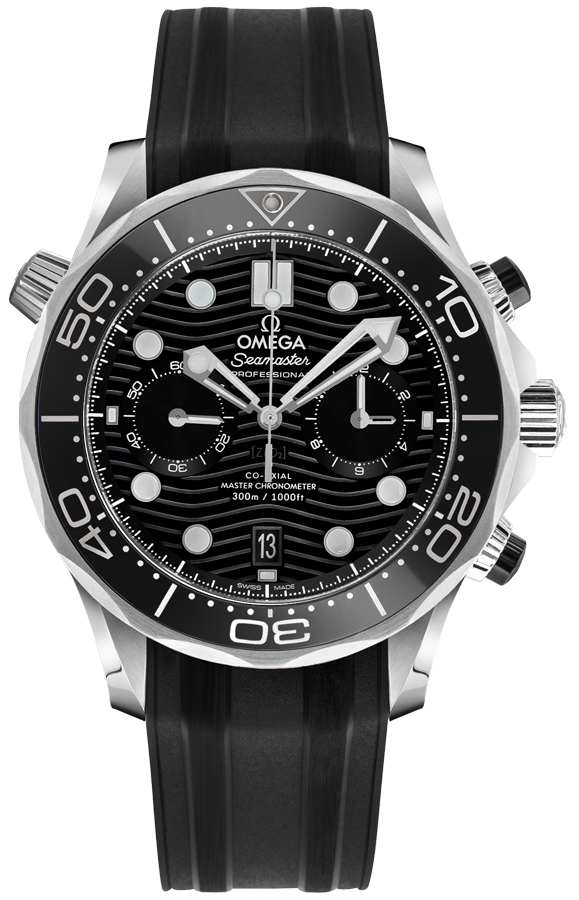 Omega Seamaster Self winding Automatic Chronometer Black Mens Watch 21032445101001 