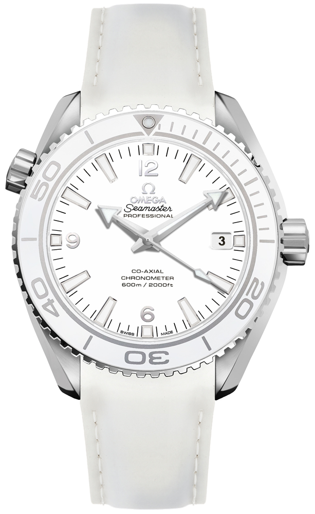 Omega Seamaster Planet Ocean 600M Self winding Automatic Chronometer White Ladies Watch 23232422104001 