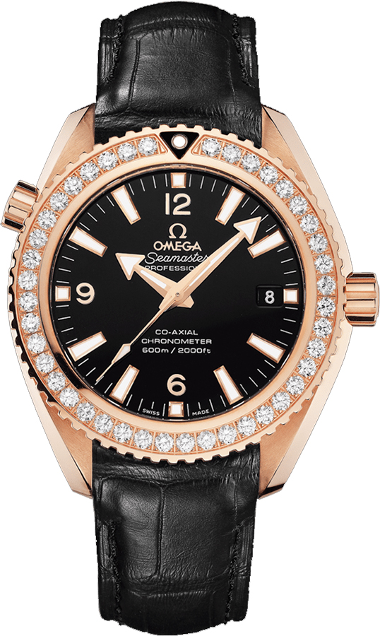 Omega Seamaster Planet Ocean 600M Self winding Automatic Chronometer Black Ladies Watch 23258422101001 