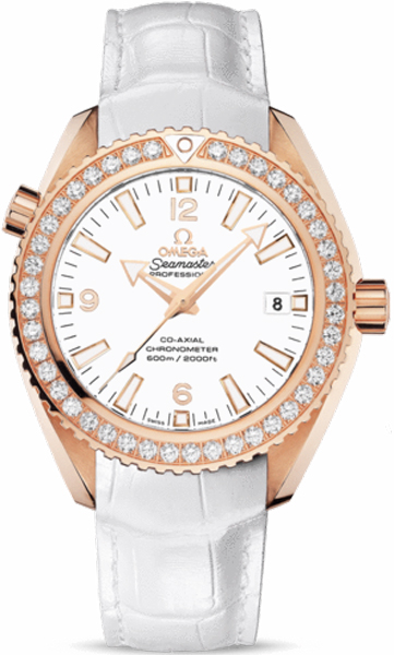 Omega Seamaster Planet Ocean 600M Self winding Automatic Chronometer White Ladies Watch 23258422104001 