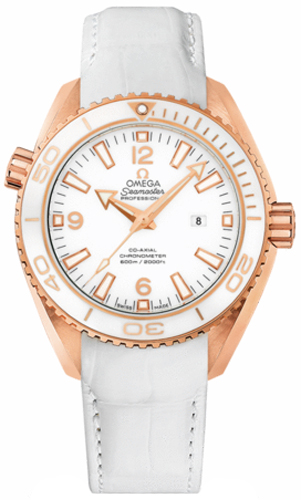 Omega Seamaster Planet Ocean 600M Self winding Automatic Chronometer White Ladies Watch 23263382004001 