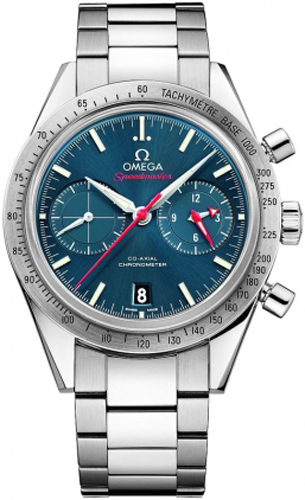 Omega Speedmaster Self winding Automatic Chronometer Blue Mens Watch 33110425103001 