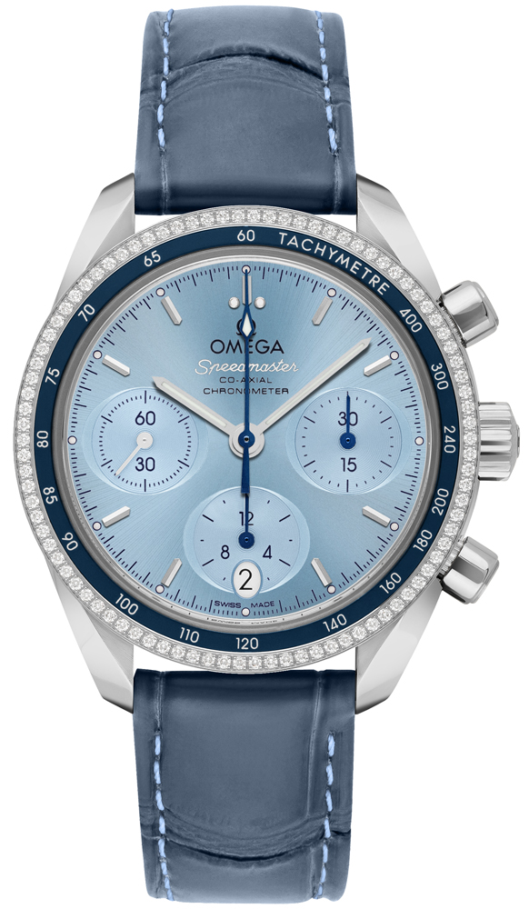 Omega Speedmaster Self winding Automatic Chronometer Blue Watch 32438385003001 