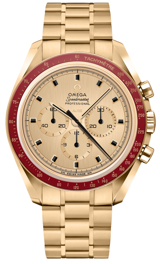 Omega Speedmaster Manual Winding Gold Mens Watch 31060425099001 