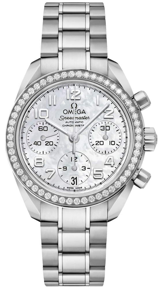 Omega Speedmaster Self Winding Automatic Pearl White Ladies Watch 32415384005001 