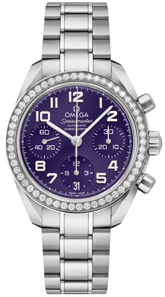 Omega Speedmaster Self winding Automatic Chronometer Purple Ladies Watch 32415384010001 