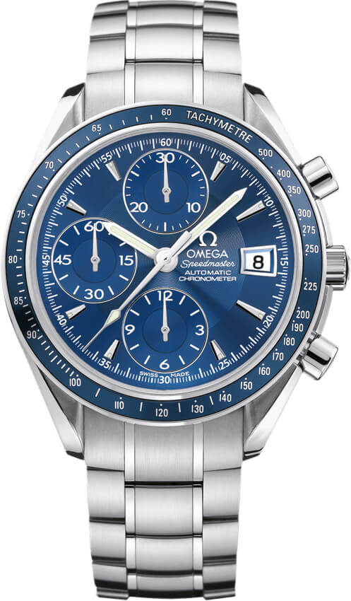 Omega Speedmaster Self winding Automatic Chronometer Blue Mens Watch 32128000 