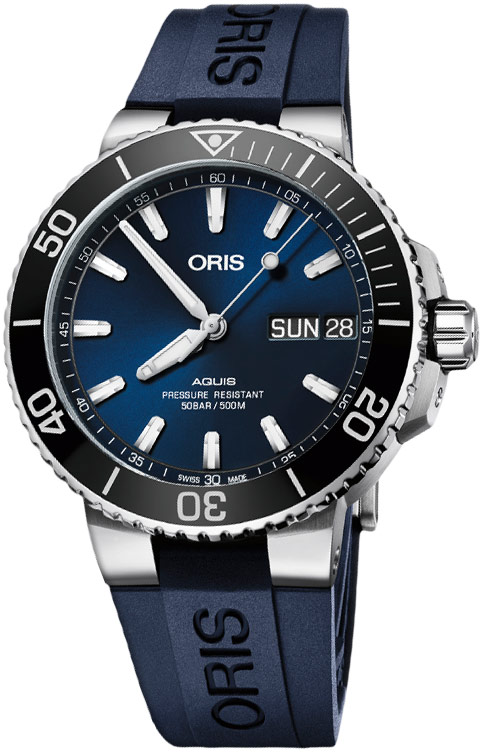 Oris Diving Self winding Automatic Blue Mens Watch 75277334135RS 