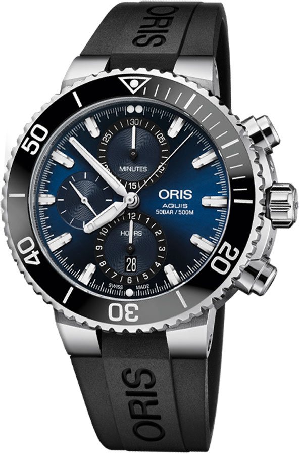 Oris Diving Self winding Automatic Blue Mens Watch 77477434155RS 