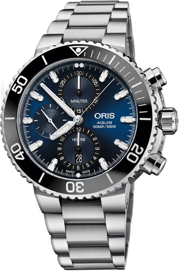Oris Diving Self winding Automatic Blue Mens Watch 77477434155MB 