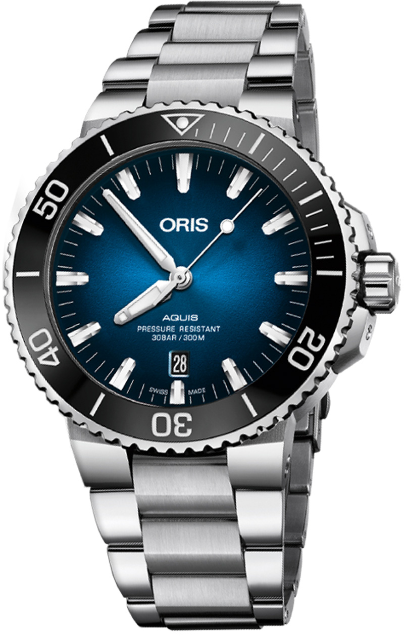 Oris Diving Self winding Automatic Blue Mens Watch 73377304185MB 