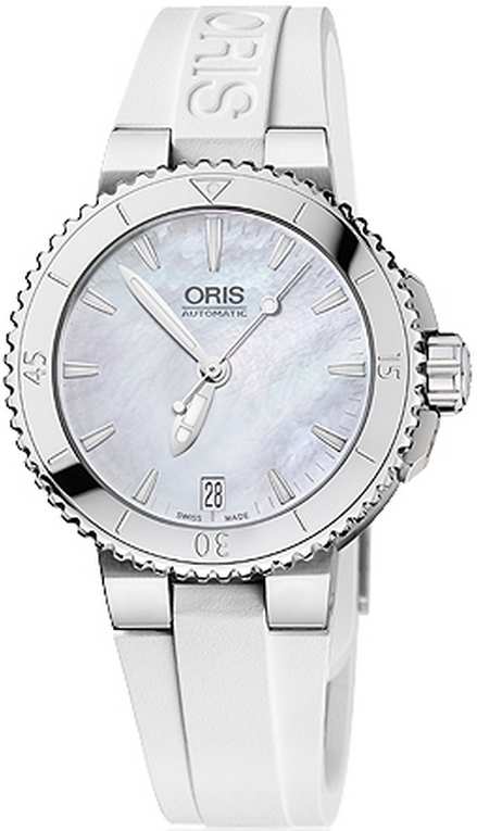 Oris Diving Self winding Automatic White Ladies Watch 73376524151RS 