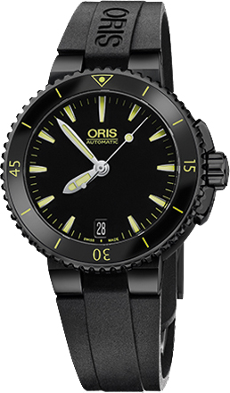 Oris Diving Self winding Automatic Black Ladies Watch 73376524722RS 