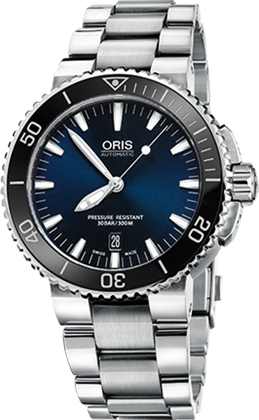 Oris Diving Self winding Automatic Blue Mens Watch 73376534135MB 