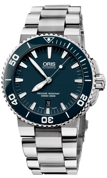Oris Diving Self winding Automatic Blue Mens Watch 73376534155MB 