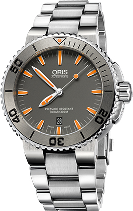 Oris Diving Self winding Automatic Grey Mens Watch 73376534158MB 