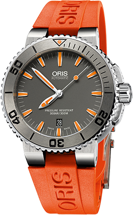 Oris Diving Self winding Automatic Grey Mens Watch 73376534158RS 