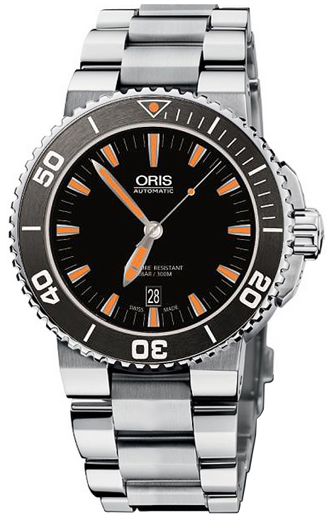 Oris Diving Self winding Automatic Black Mens Watch 73376534159MB 
