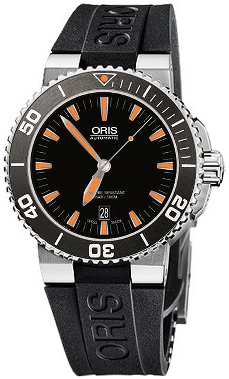 Oris Diving Self winding Automatic Black Mens Watch 73376534159RS 