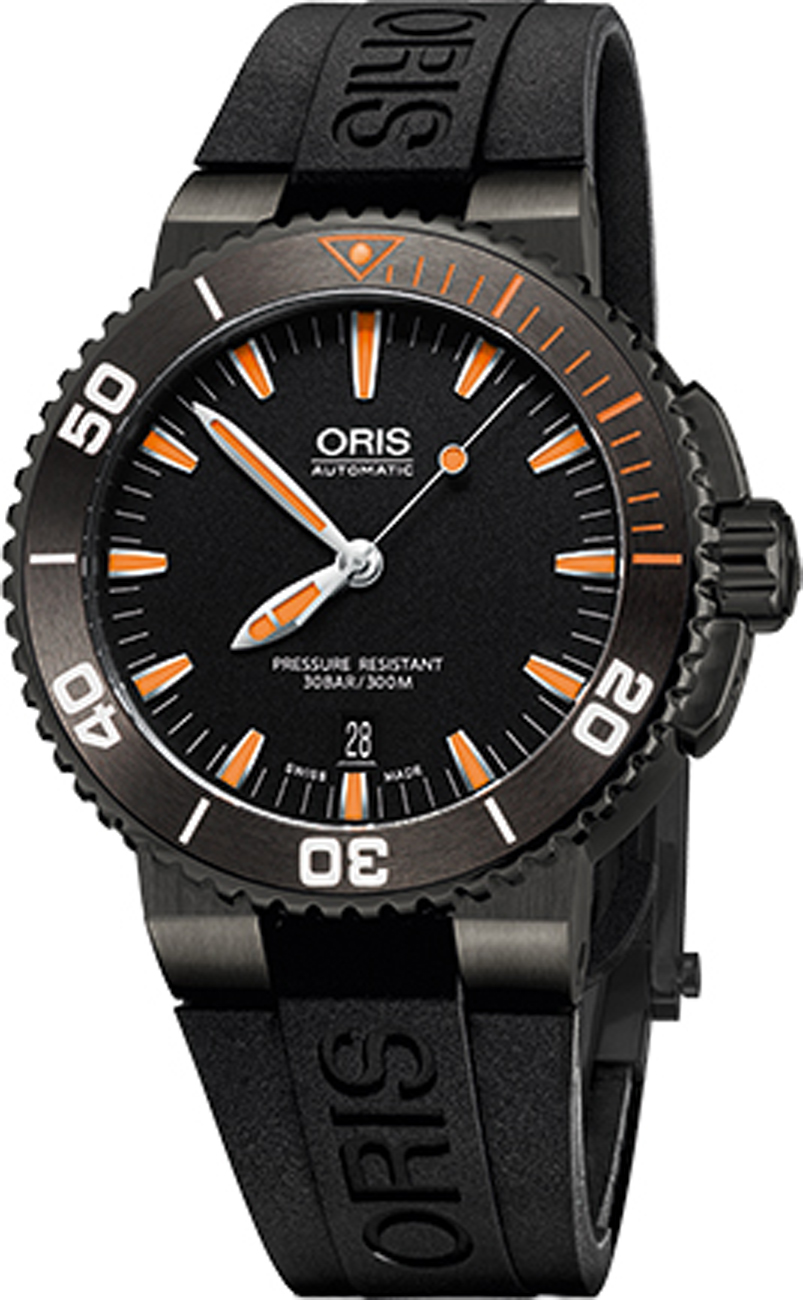Oris Diving Self winding Automatic Black Mens Watch 73376534259RS-BLACK 