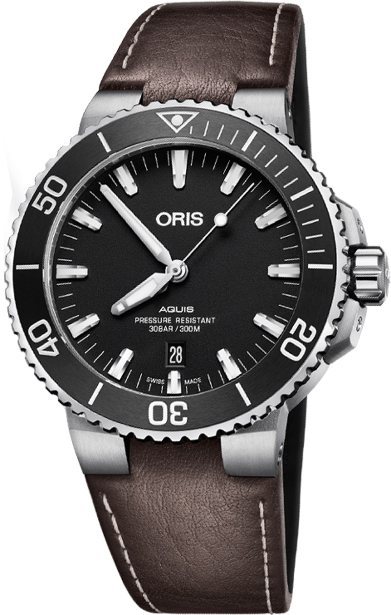 Oris Diving Self winding Automatic Black Mens Watch 73377304124LS 