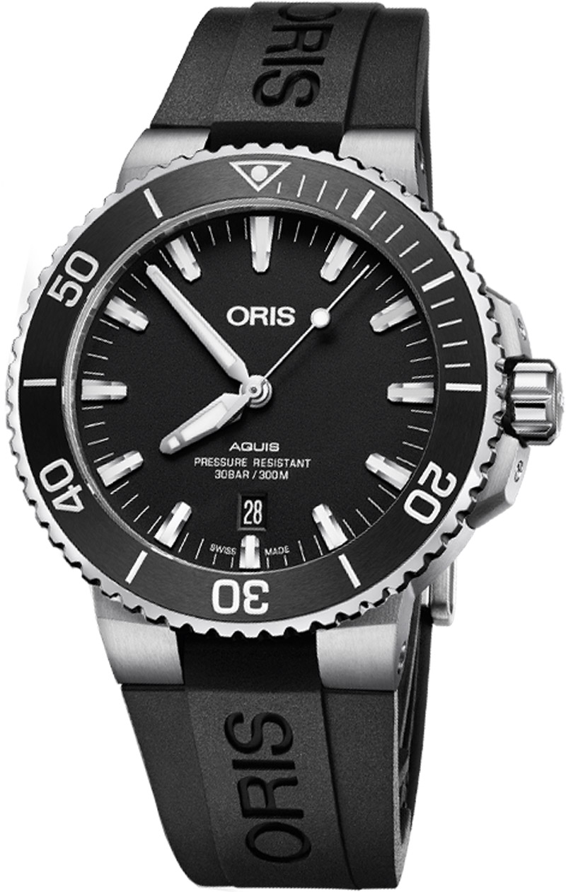 Oris Diving Self winding Automatic Black Mens Watch 73377304124RS 