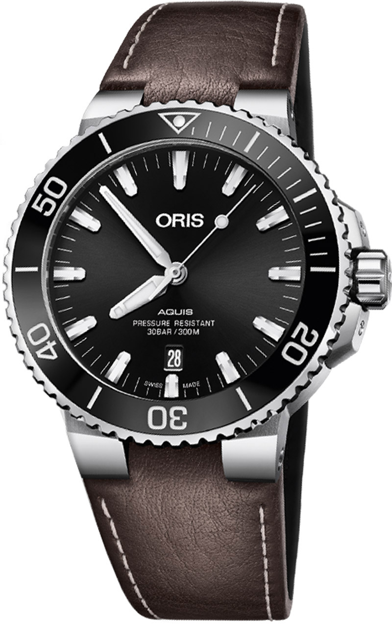 Oris Diving Self winding Automatic Black Mens Watch 73377304134LS 