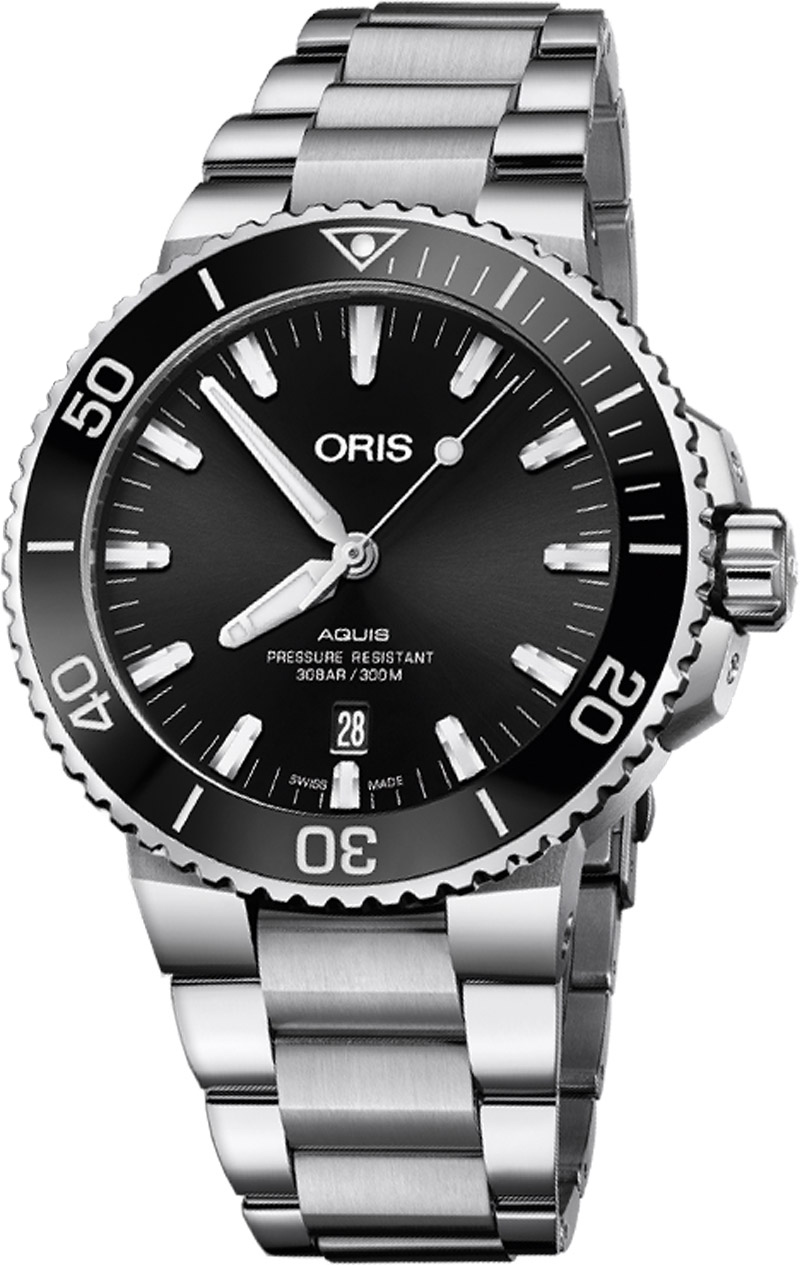Oris Diving Self winding Automatic Black Mens Watch 73377304134MB 