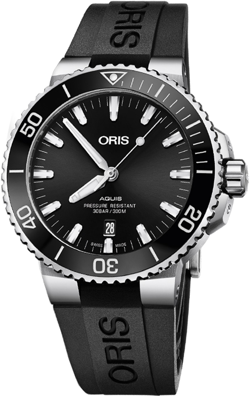 Oris Diving Self winding Automatic Black Mens Watch 73377304134RS 