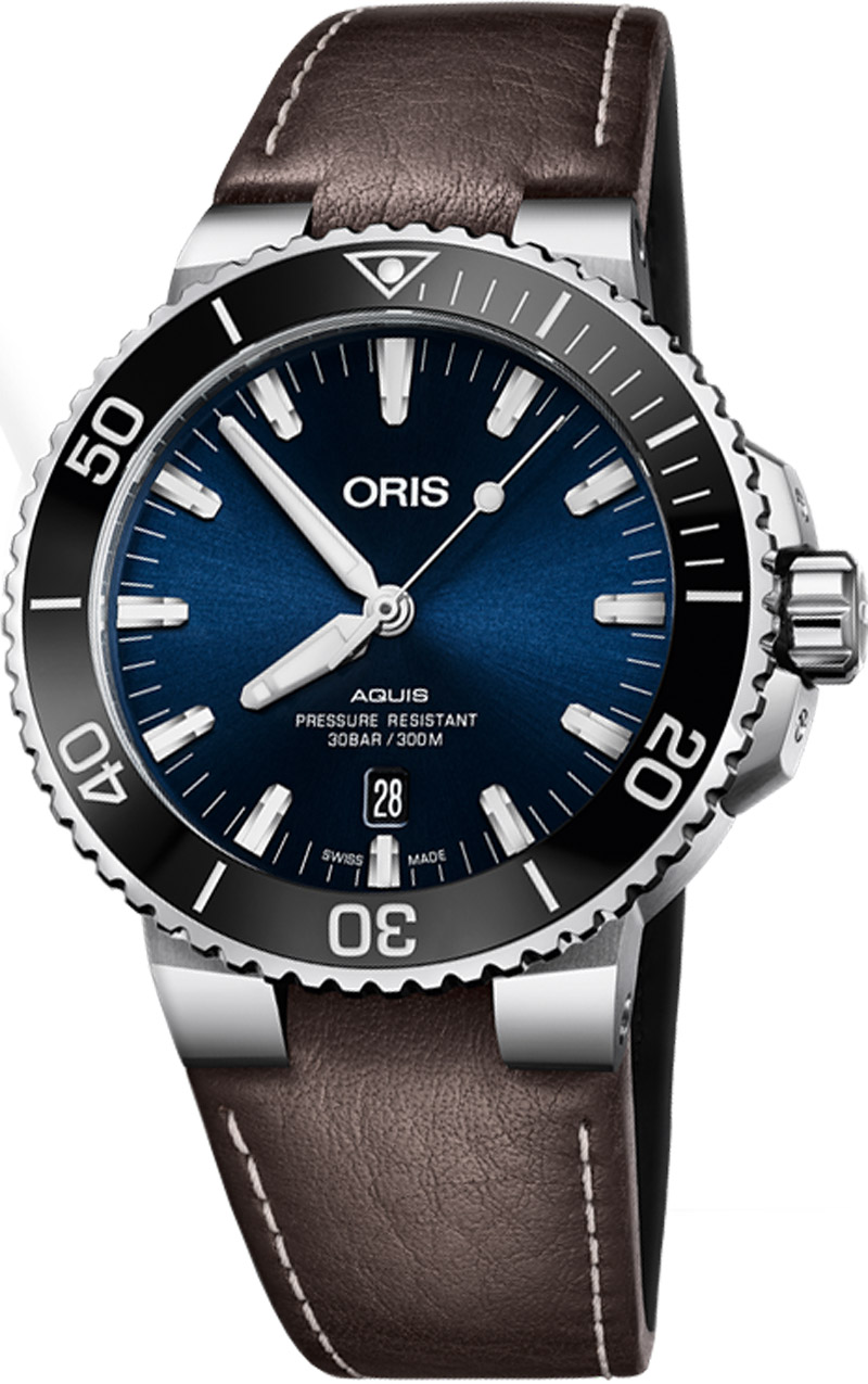 Oris Diving Self winding Automatic Blue Mens Watch 73377304135LS 