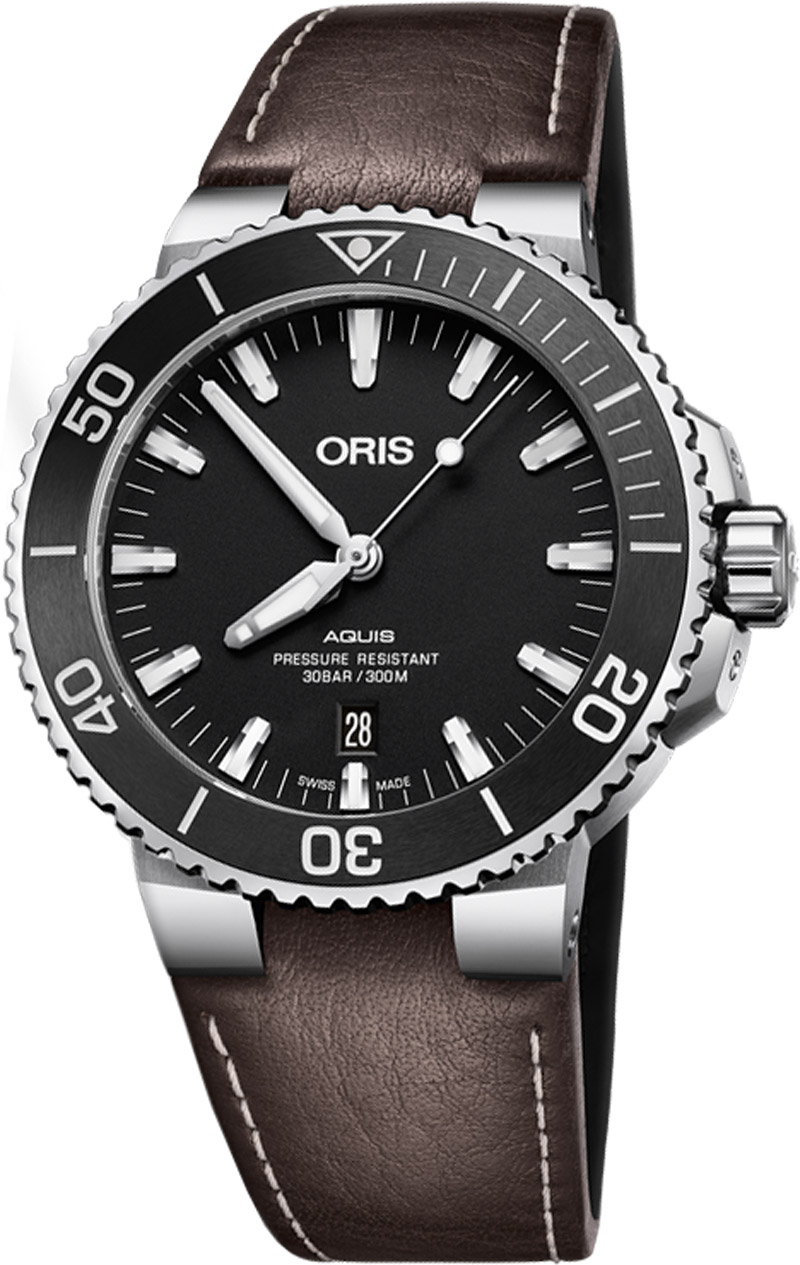 Oris Diving Self winding Automatic Black Mens Watch 73377304154LS 